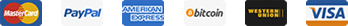 Payments: Visa, Mastercard, PayPal, Amex and more